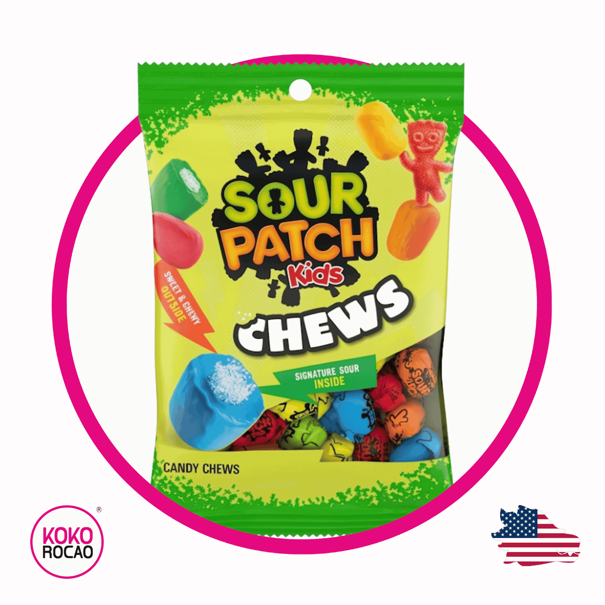 Bolsa de Sour Patch Kids Chews 60 g