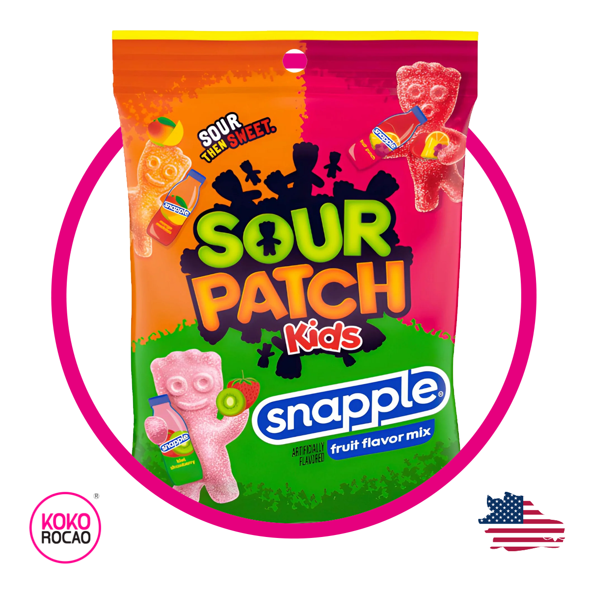 Bolsa de Sour Patch Kids Snapple 102 g