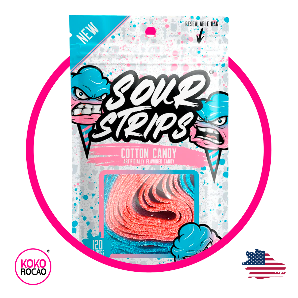 Bolsa de Sour Strips Cotton 96 g