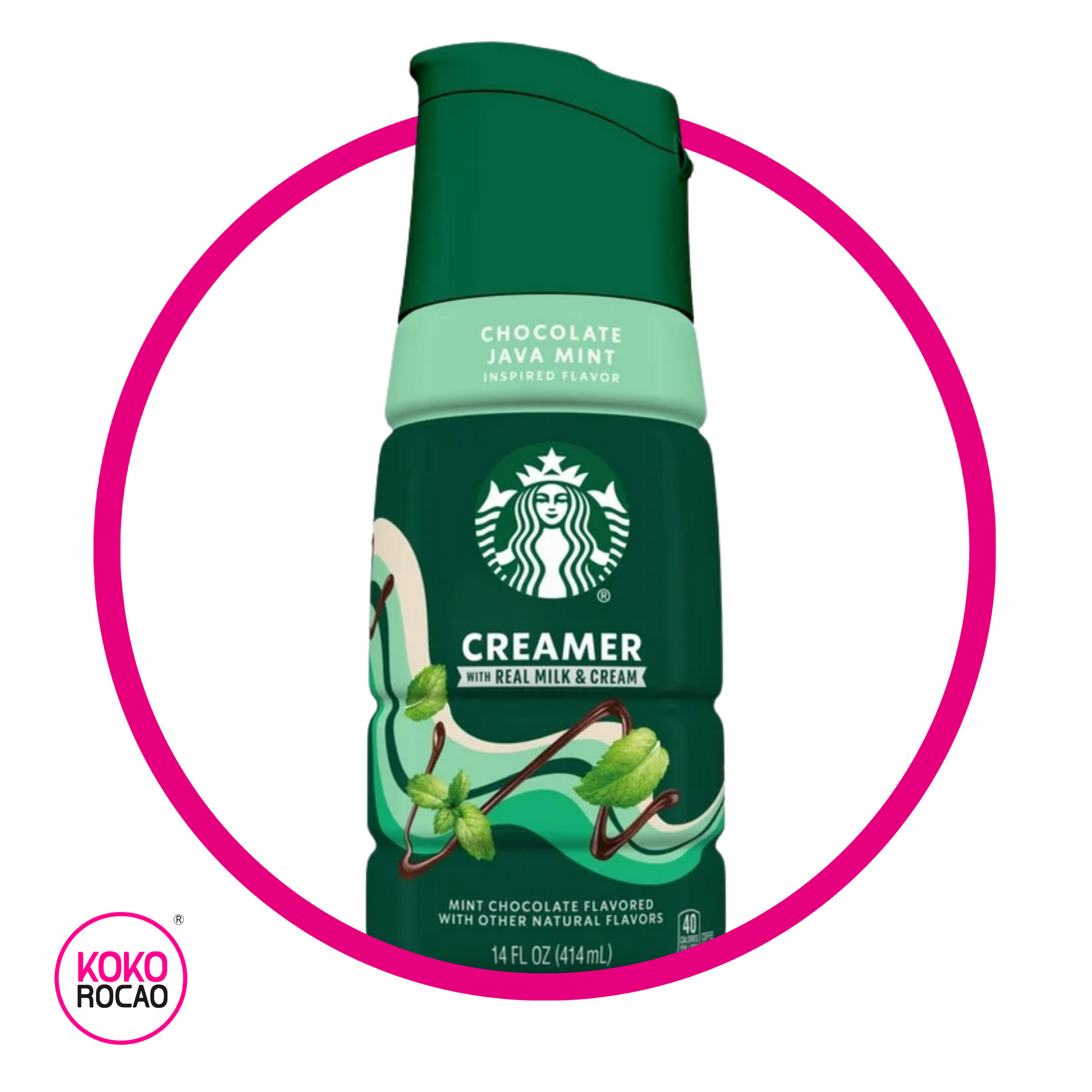 Botella de Starbucks Creamer Java Mint 414 ml