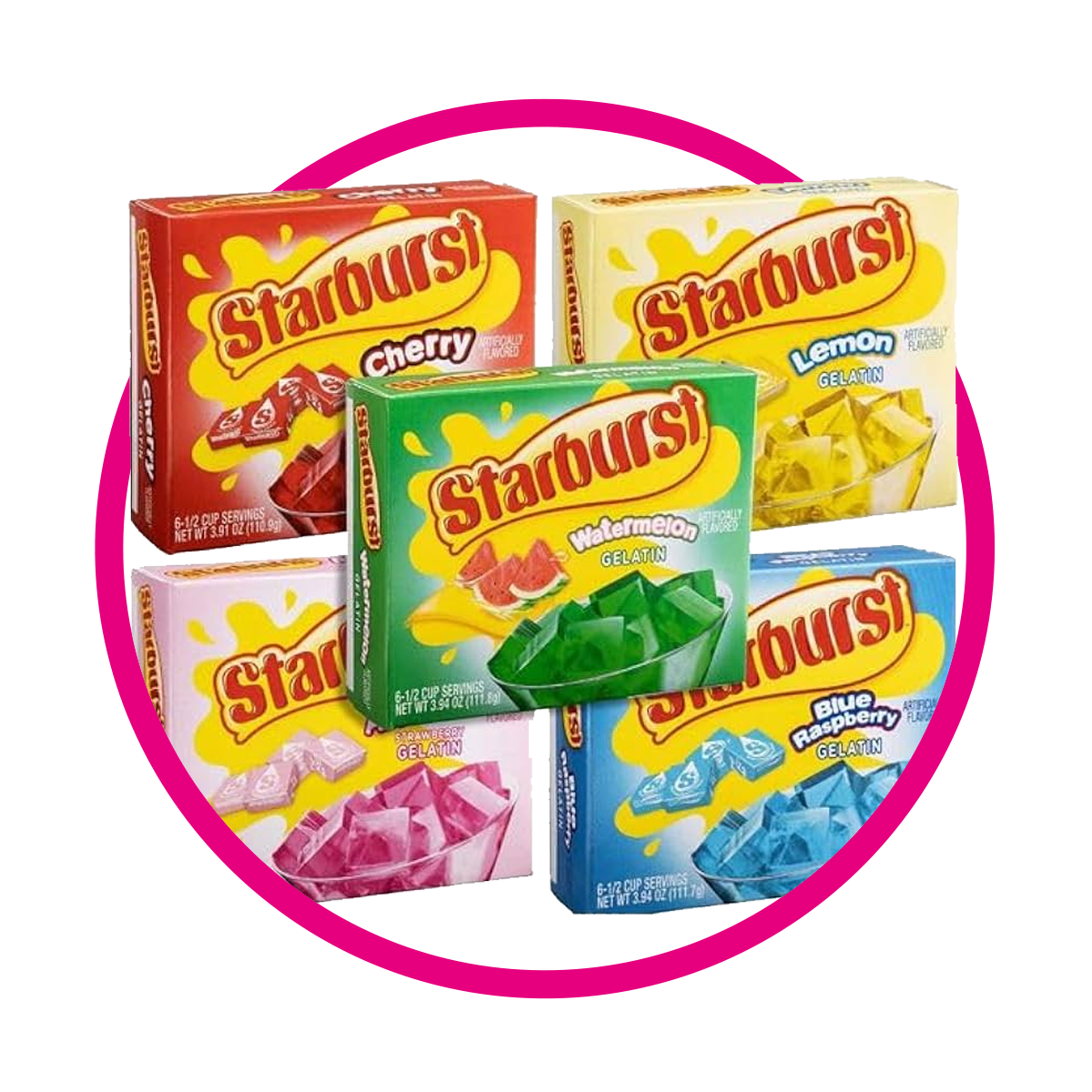 Caja de Starburst Sugarfree Gelatin 18.3 g