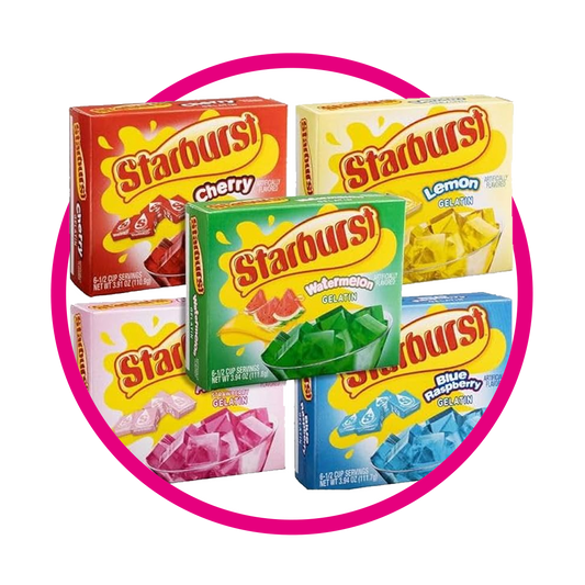 Caja de Starburst Sugarfree Gelatin 18.3 g