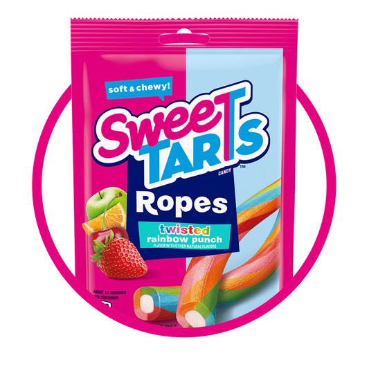 Bolsa de SweeTARTS Ropes Twisted Rainbow Punch 85 g