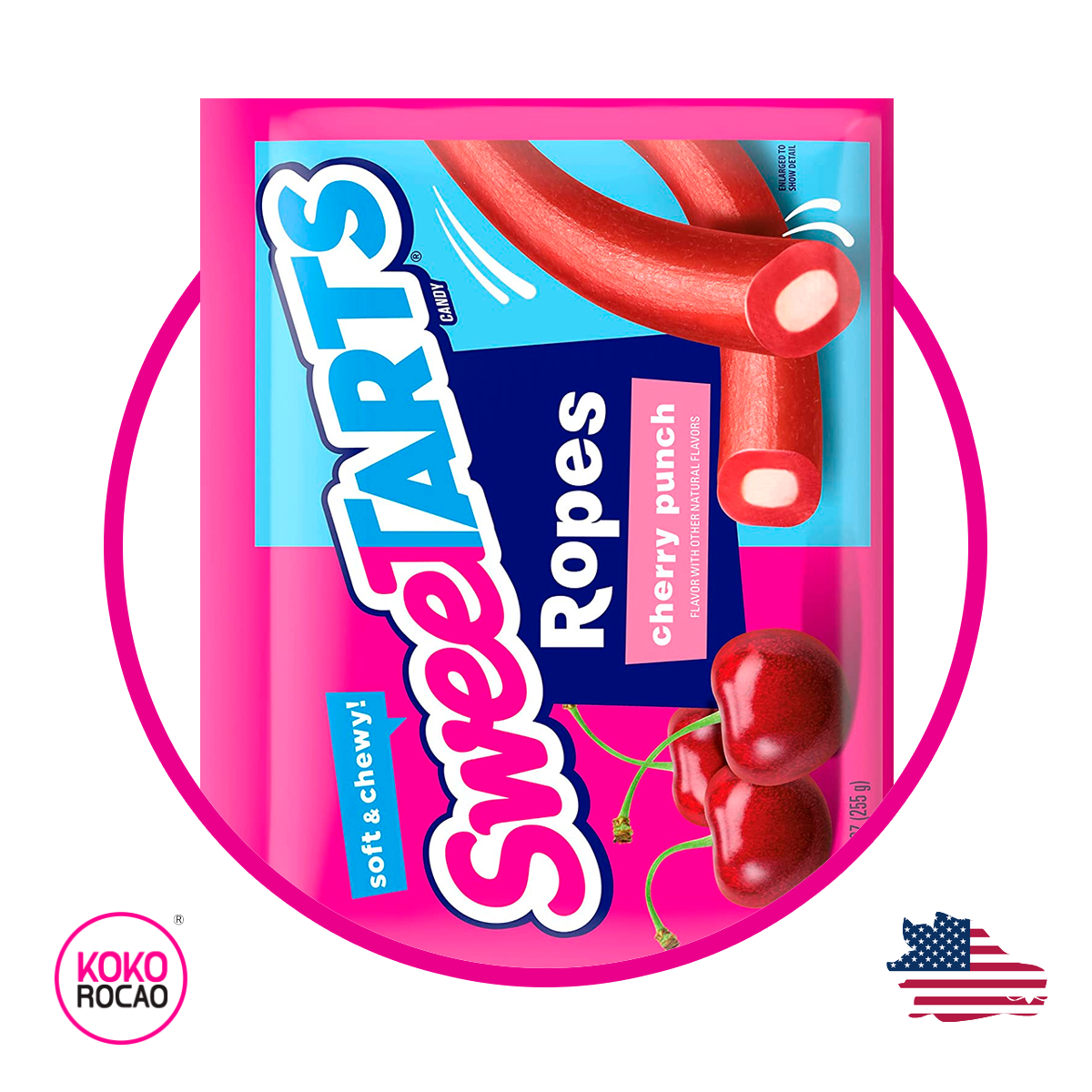 Bolsa de SweeTARTS Ropes Cherry Punch 255 g