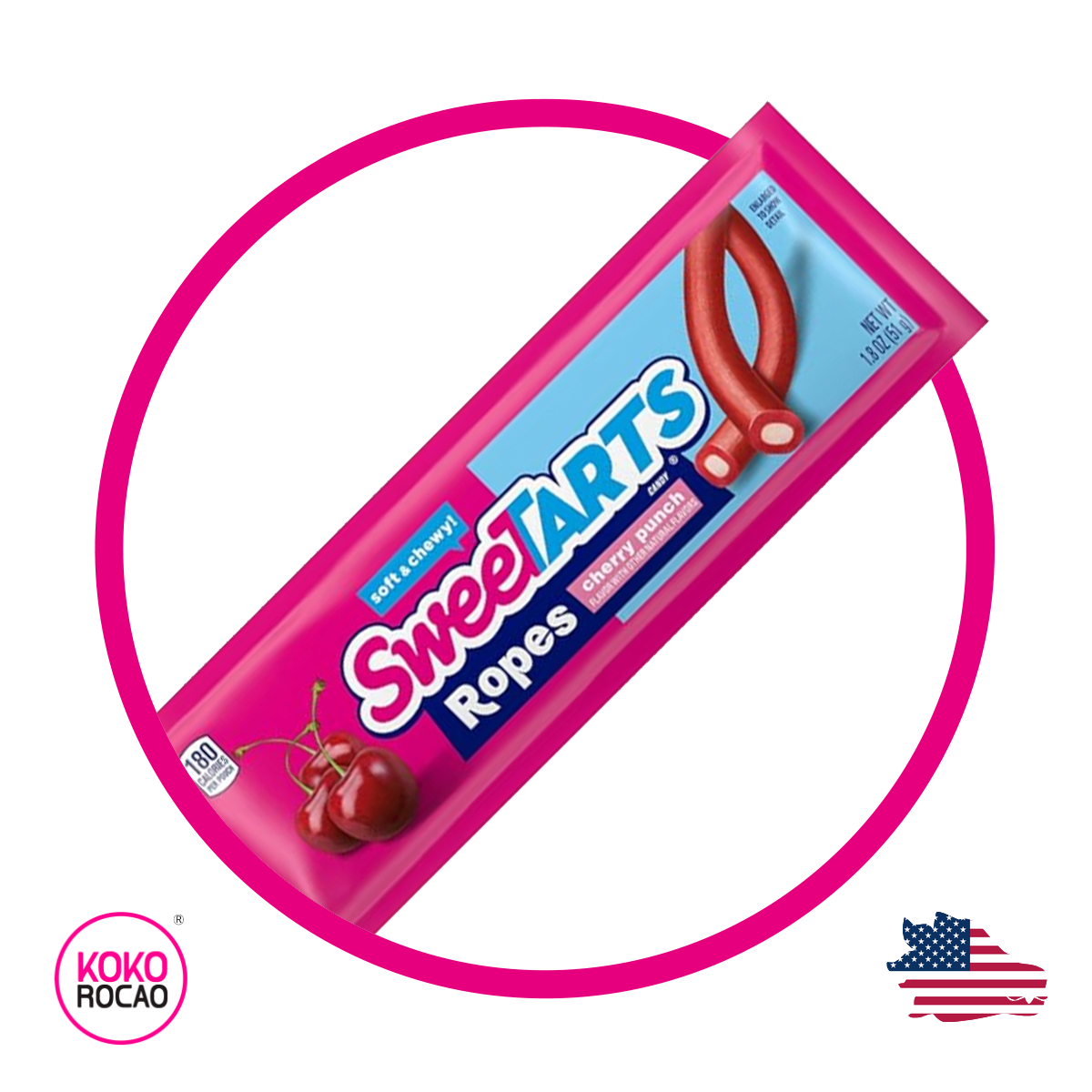 Bolsa de SweeTARTS Ropes Cherry Punch 51 g