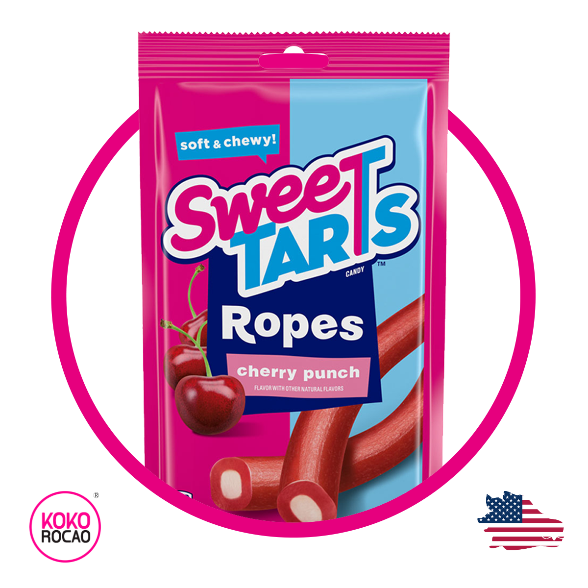 Bolsa de SweeTARTS Ropes Cherry Punch 85 g