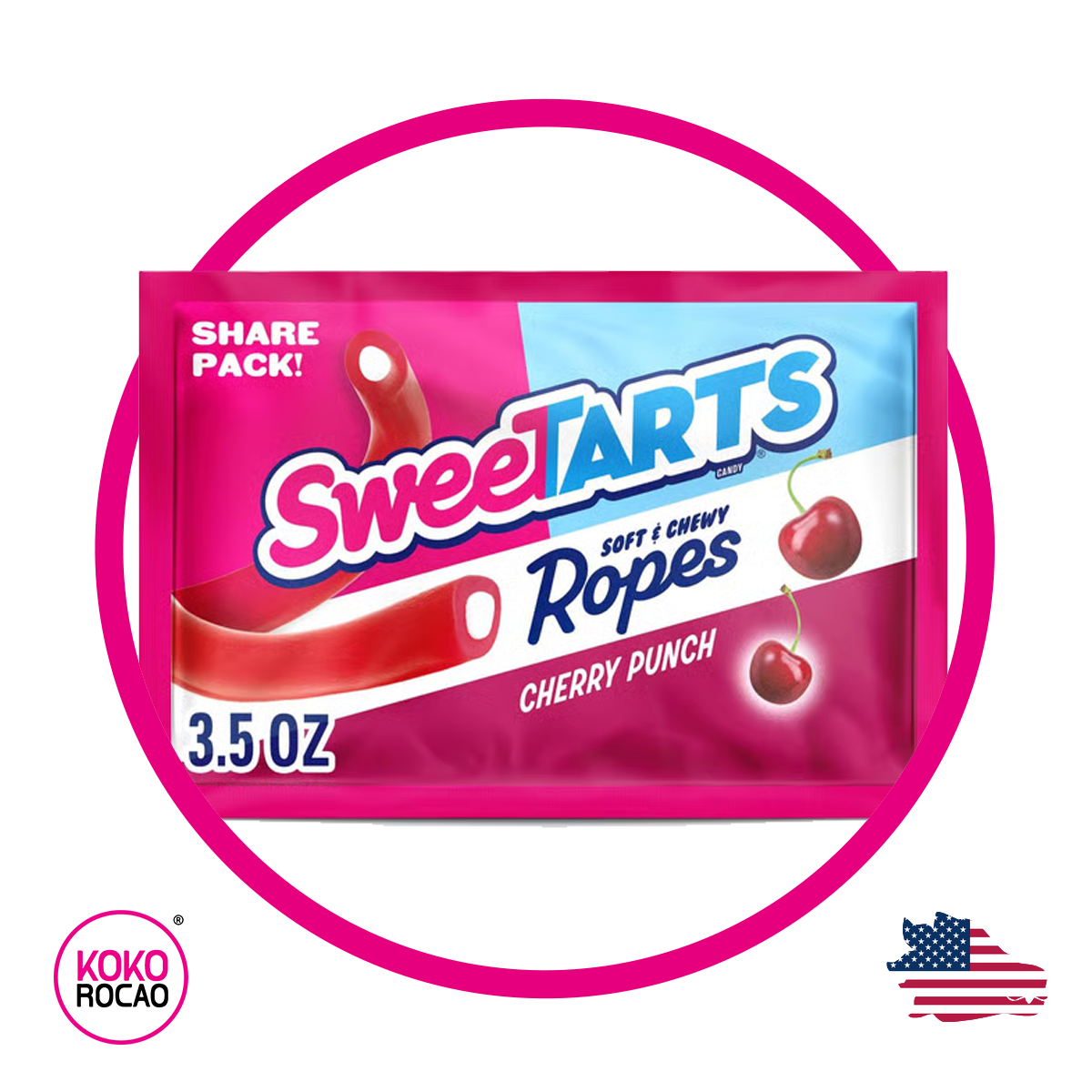 Bolsa de SweeTARTS Ropes Cherry Punch 99 g