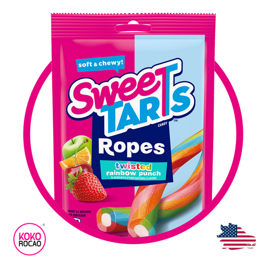 Bolsa de SweeTARTS Ropes Twisted Rainbow Punch 85 g