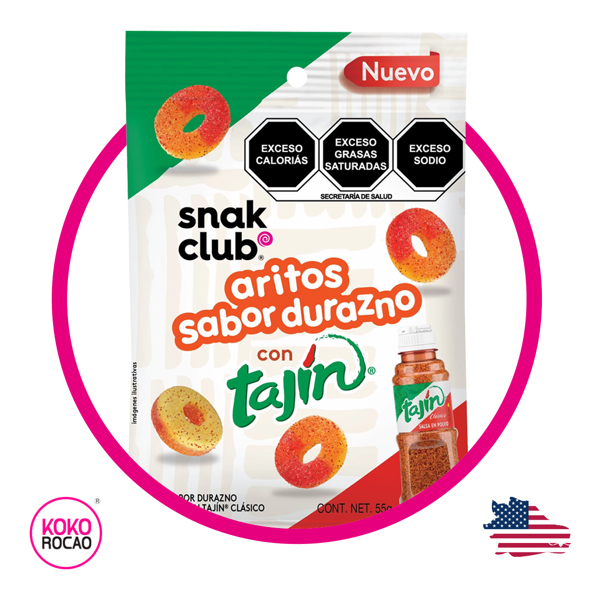 Bolsa de Tajin Halos Peach 55 g