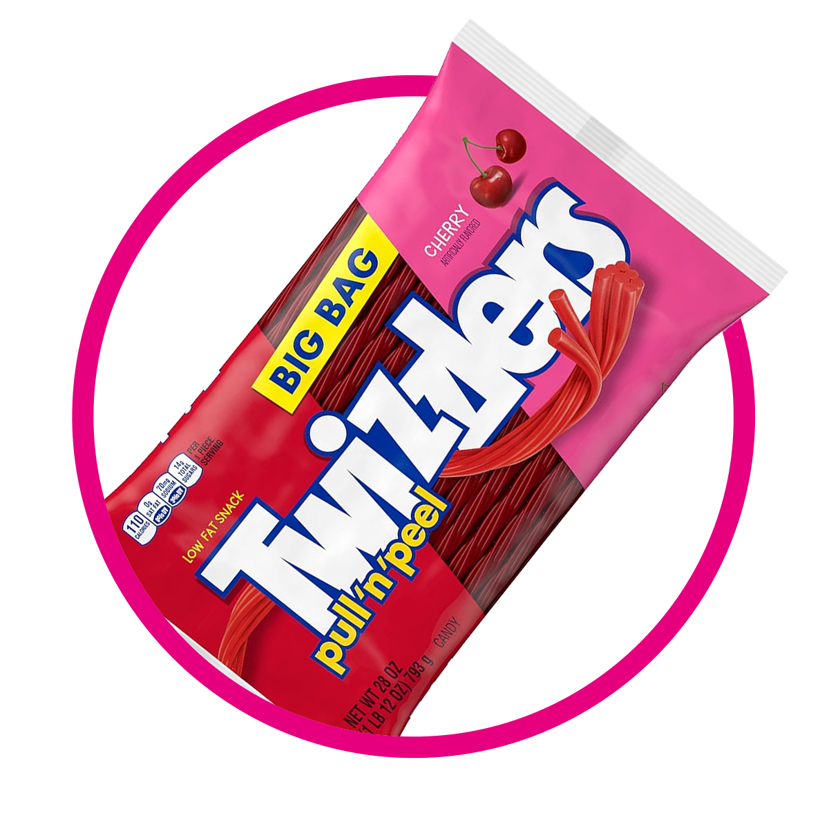 Bolsa de Twizzlers Pullnpeel Cereza Licorice 396 g