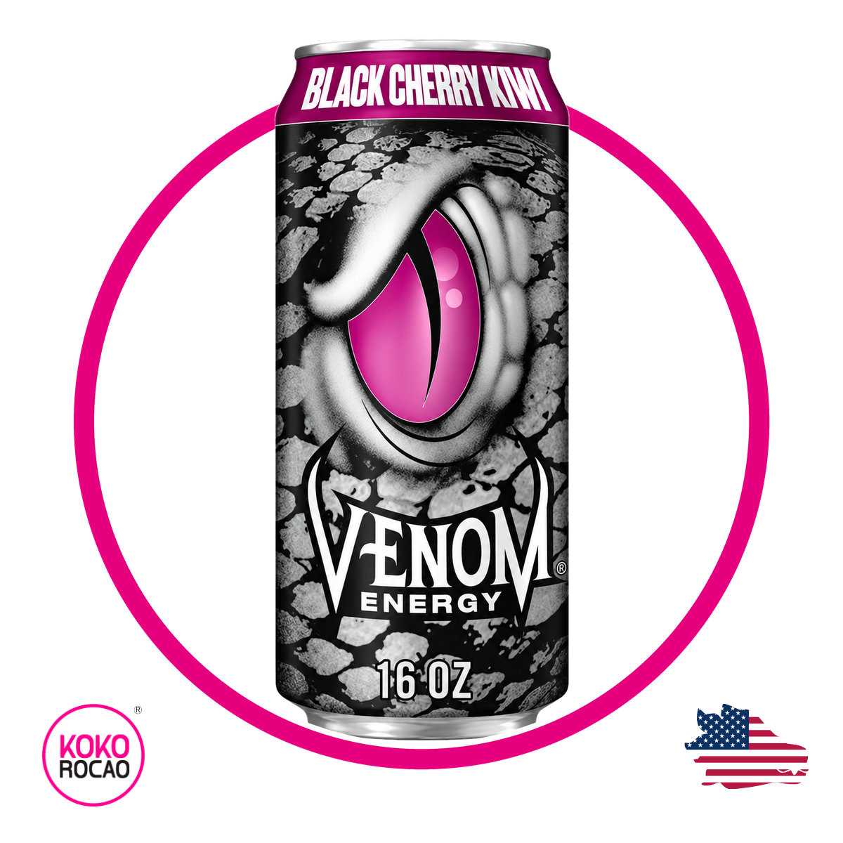 VENOM ENERGY BLACK CHERRY KIWI ENERGETIC LATA 473ML