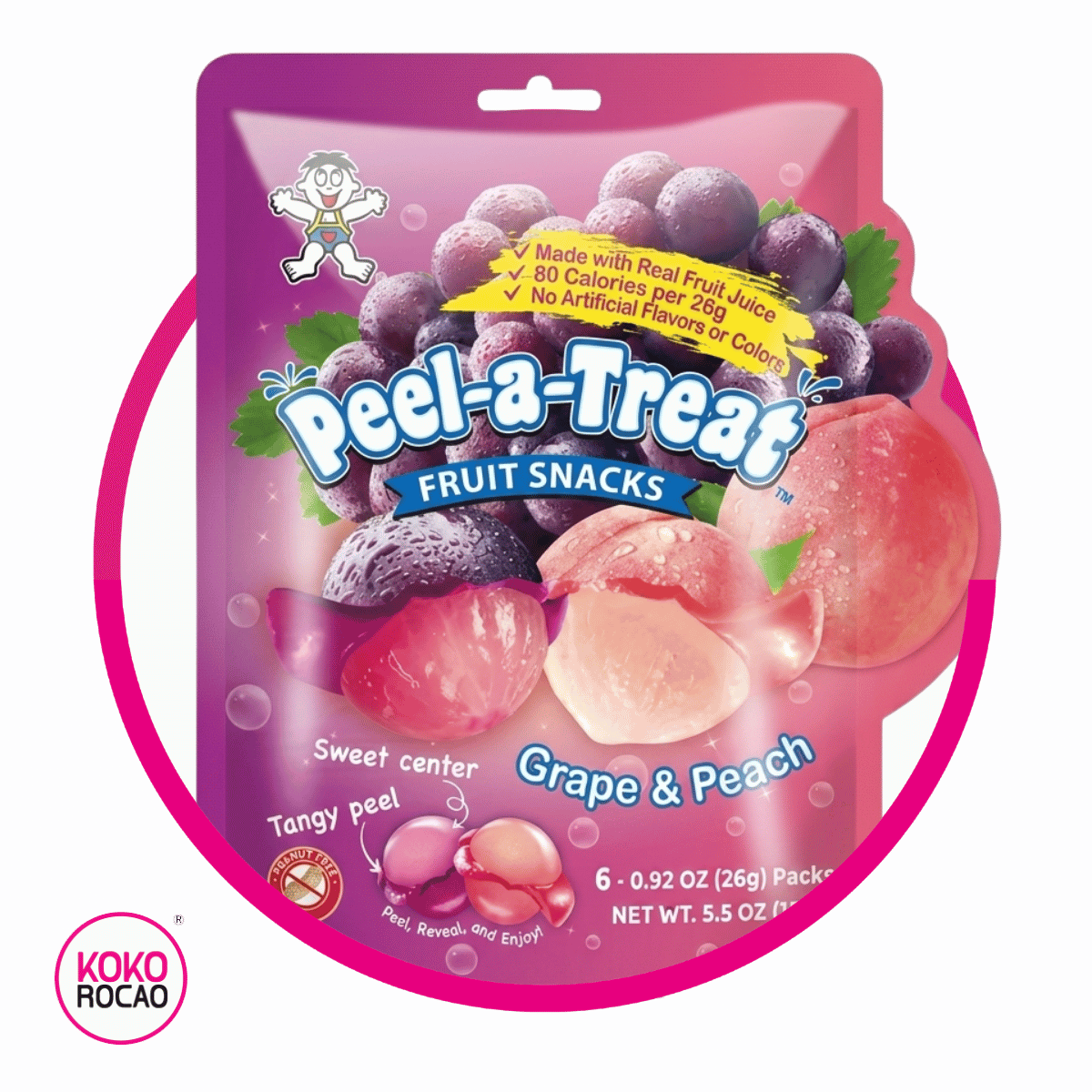 Want-Want Peel-A-Treat Uva y Durazno 156 g