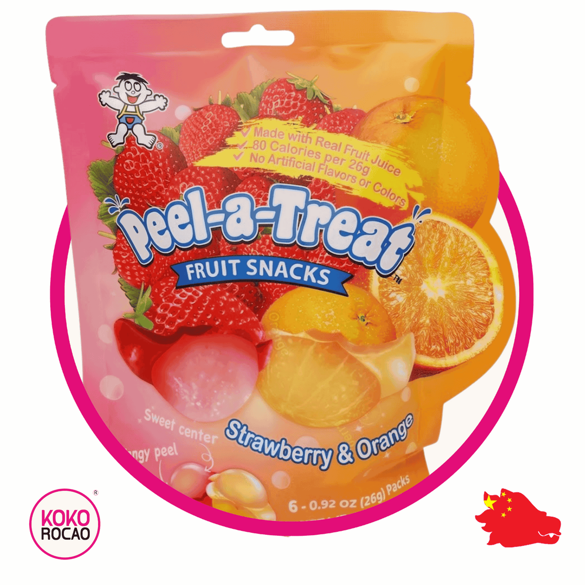 Want-Want Peel-A-Treat Fresa y Naranja 156 g