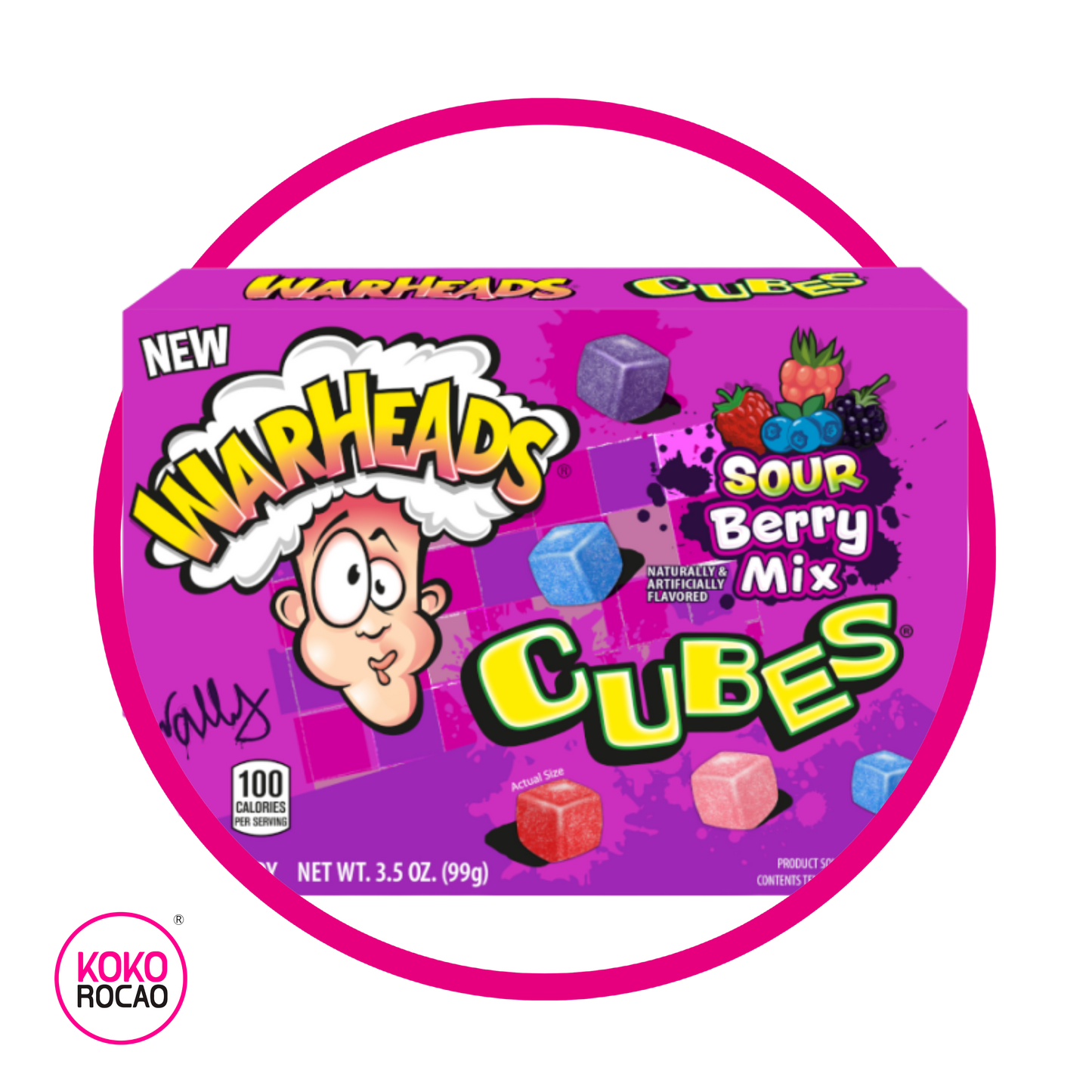 Caja de Warheads Cubes Berry Mix 99 g