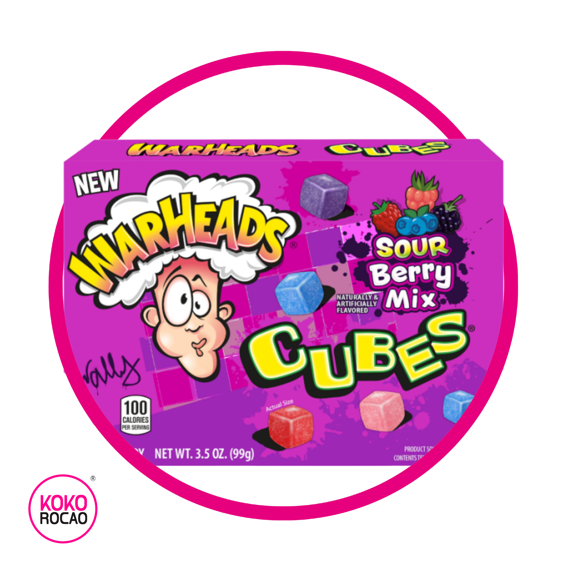Caja de Warheads Cubes Berry Mix 99 g