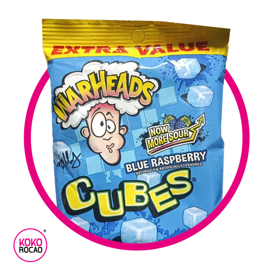 Bolsa de Warheads Cubes Blue Raspberry 127 g