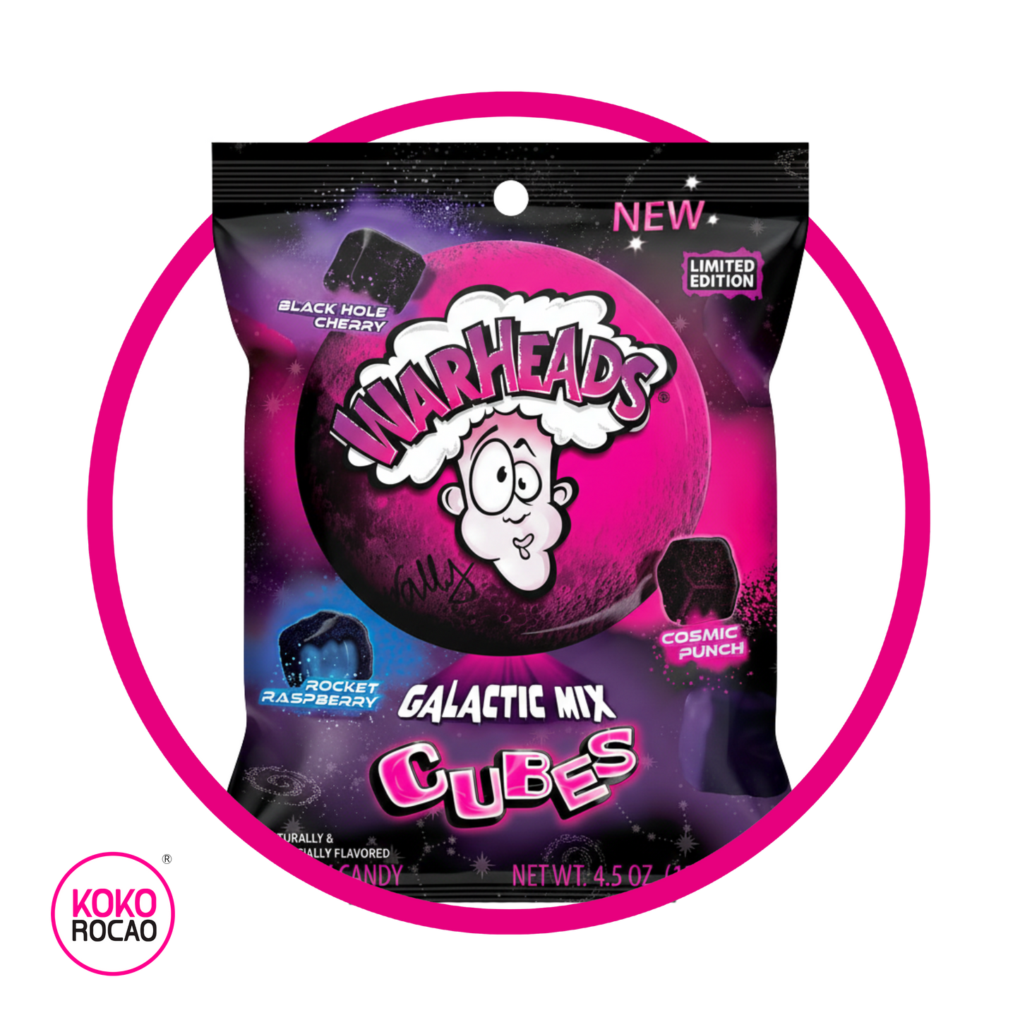 Bolsa de Warheads Galactic Mix Cubes 127 g