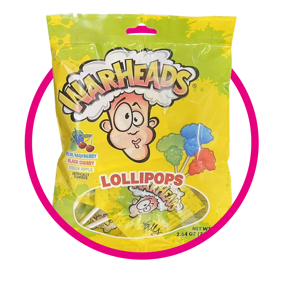 Bolsa de Warheads Lollipops 75 g