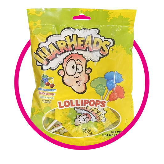 Bolsa de Warheads Lollipops 75 g