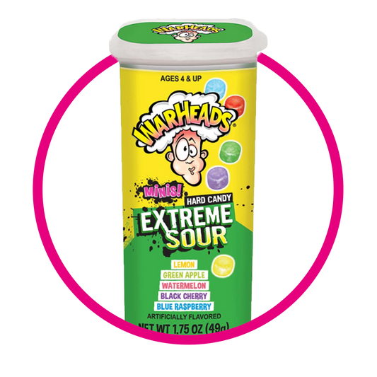 Bote de Warheads Minis Extreme Sour 49 g