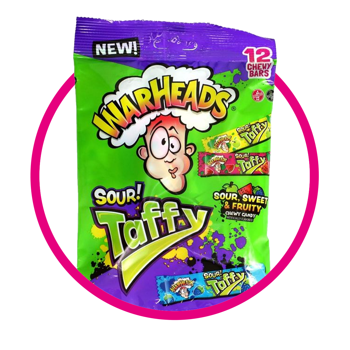 Warheads Sour Taffy 102 g
