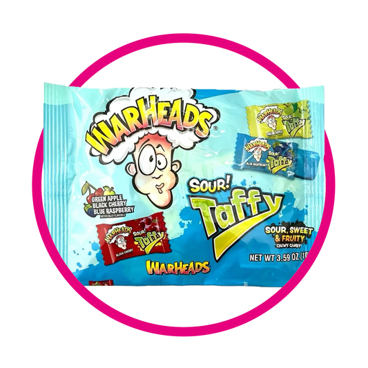 Bolsa de Warheads Sour Taffy Azul 102 g