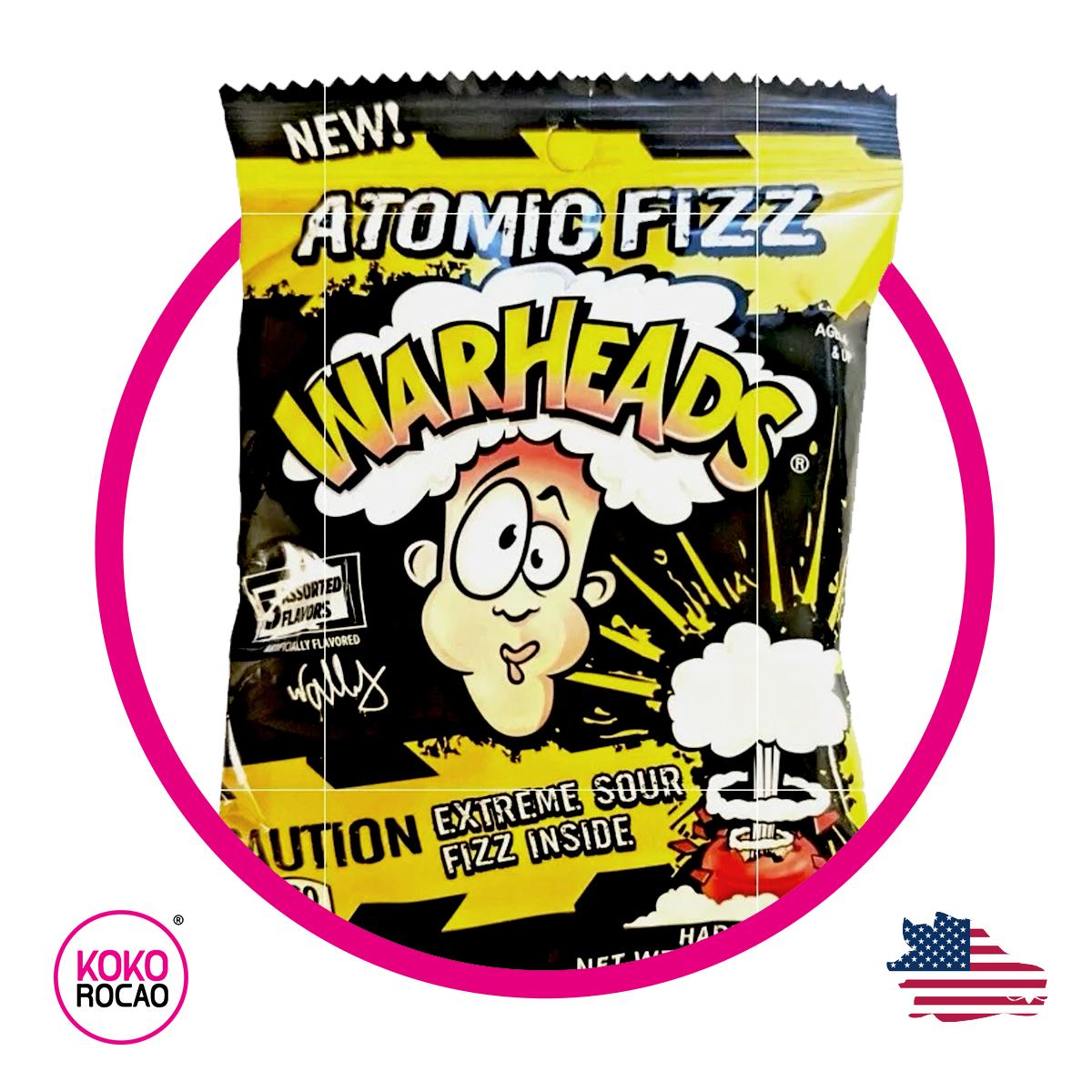 Bolsa de Warheads Atomic Fizz 56 g
