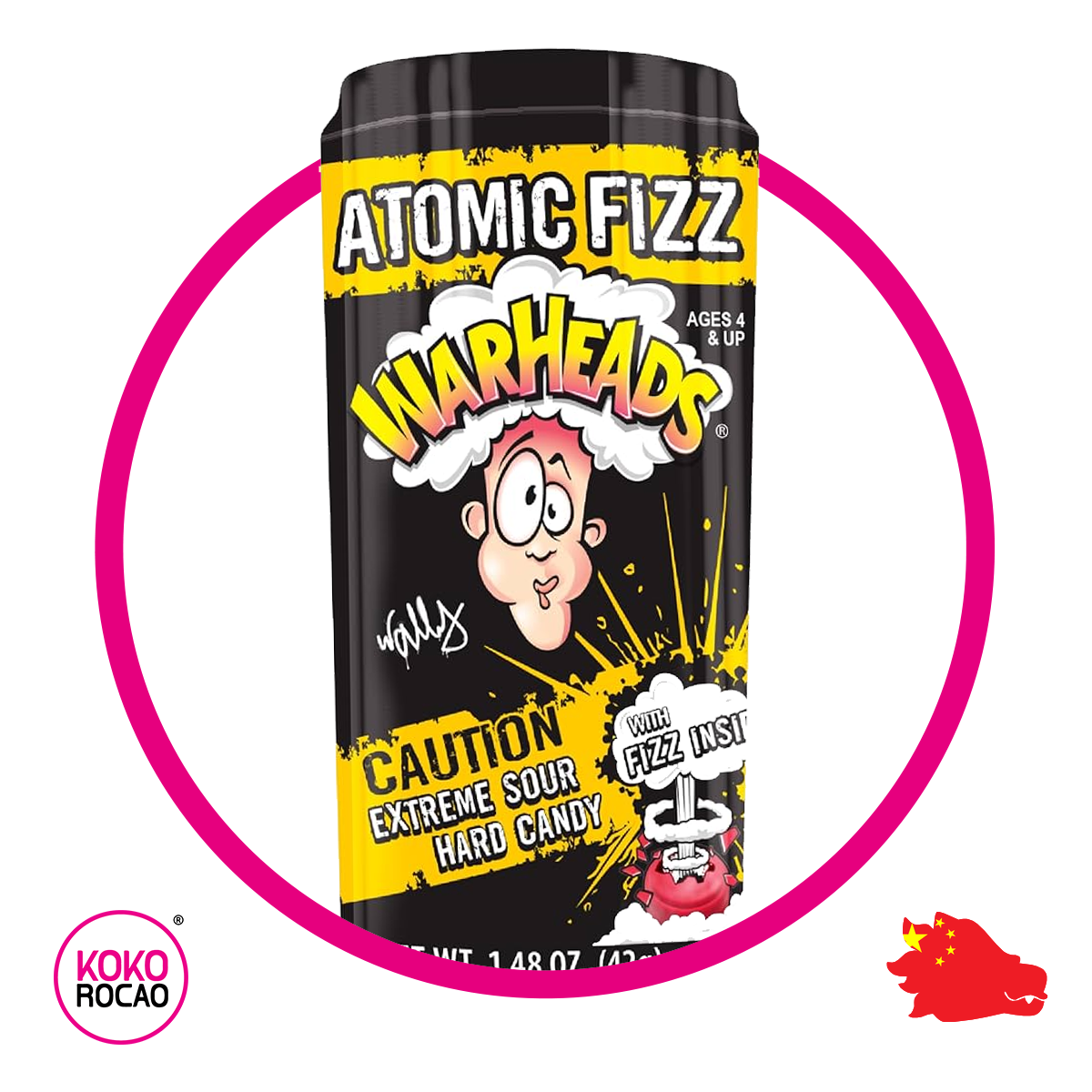 Bote de Warheads Atomic Fizz 42 g