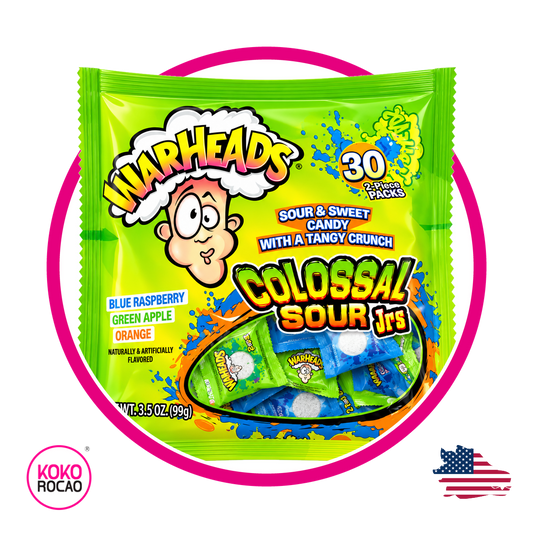 Bolsa de Warheads Colosal Sour Jrs 99 g