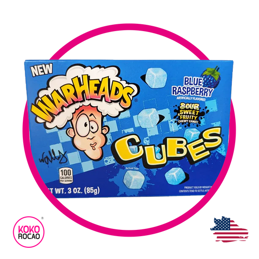 Caja de Warheads Cubes Blue Raspberry 85 g