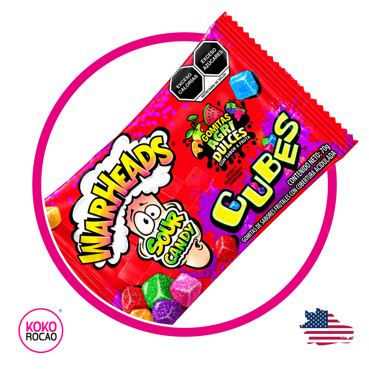 Bolsa de Warheads Cubes 70 g