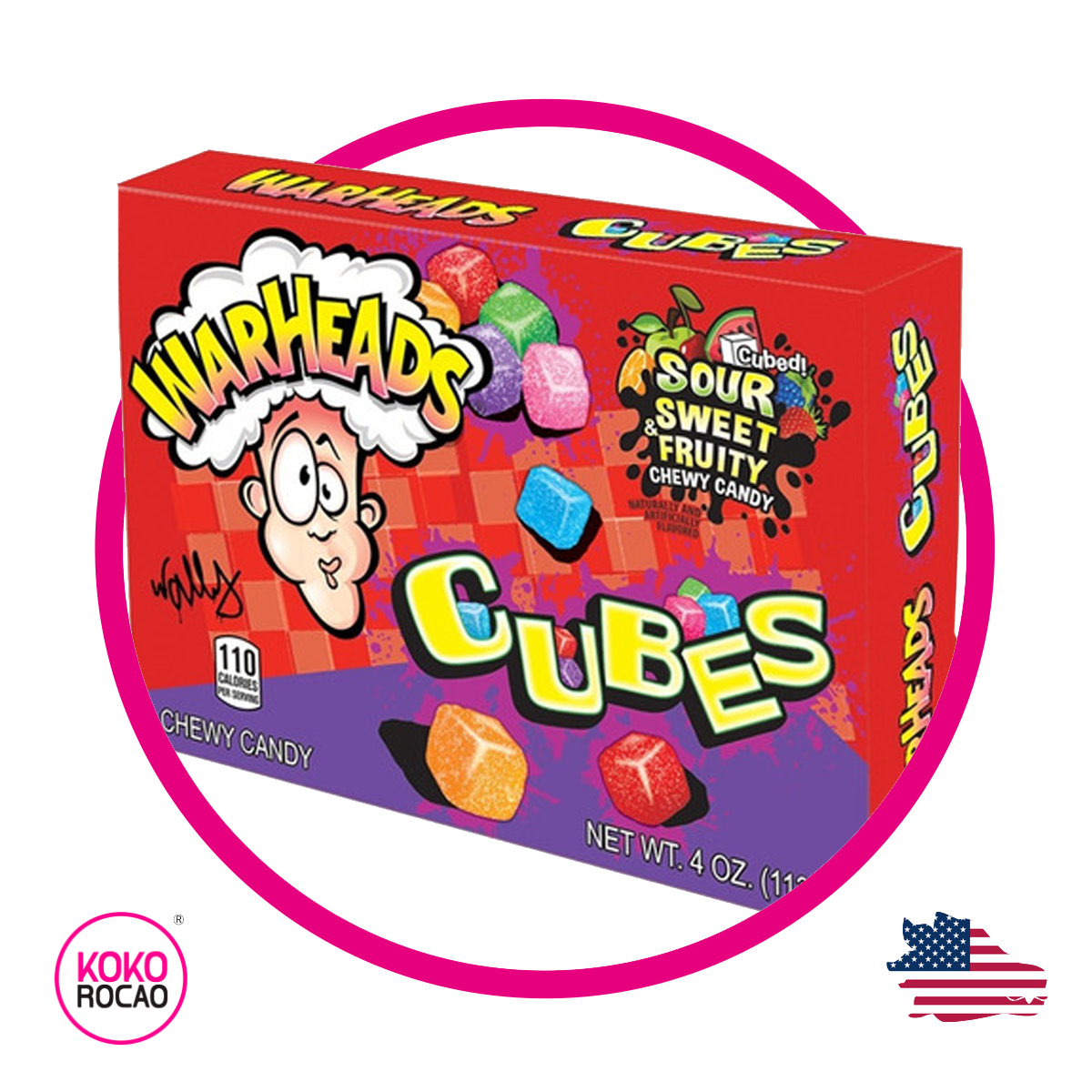 Caja de Warheads Cubes 113 g