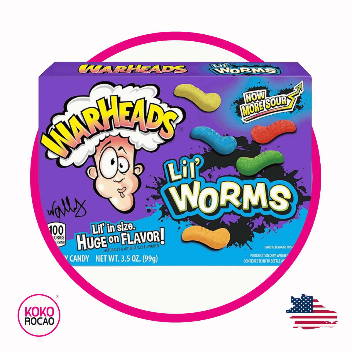 Caja de Warheads Lil Worms 99 g