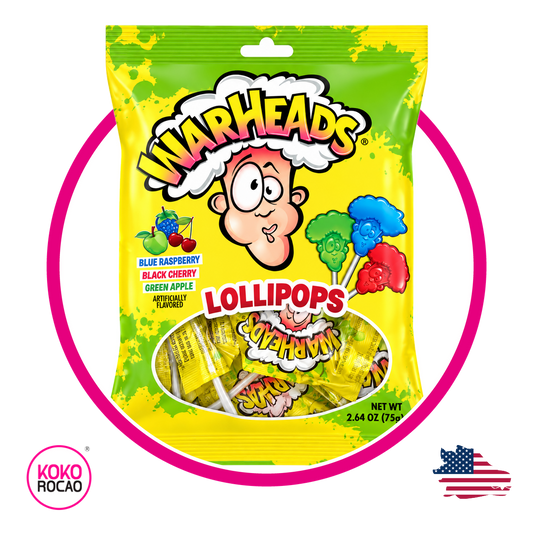 Bolsa de Warheads Lollipops 75 g