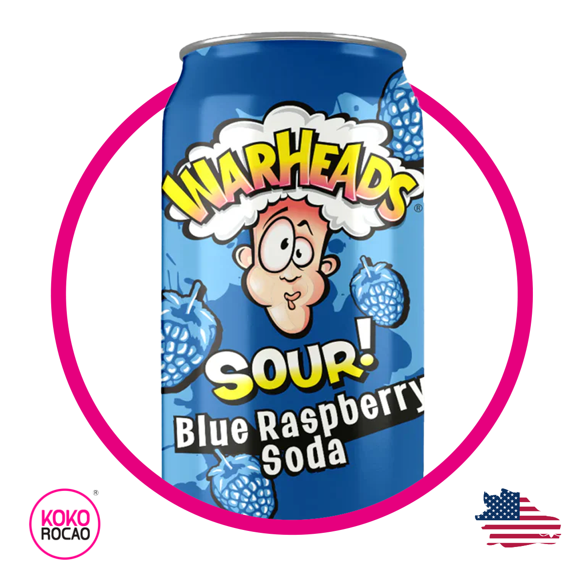 Warheads Sour Blue Raspberry 355 ml