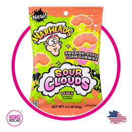 WARHEADS SOUR CLOUDS PEACH GUMMY BOLSA 99G