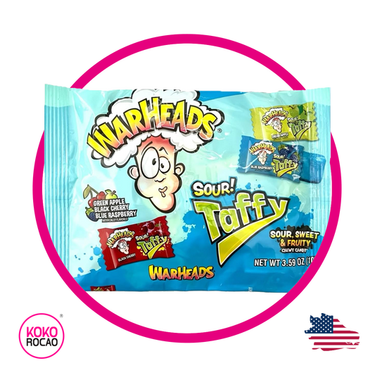 Bolsa de Warheads Sour Taffy Azul 102 g