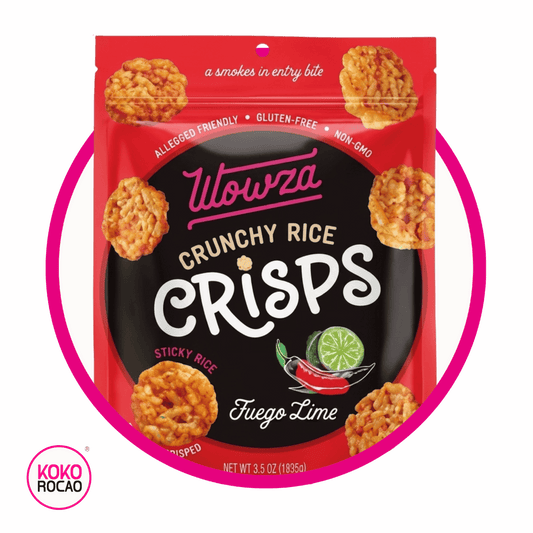 Bolsa de Wowza Crunchy Rice Crisps Fuego Lime 100
