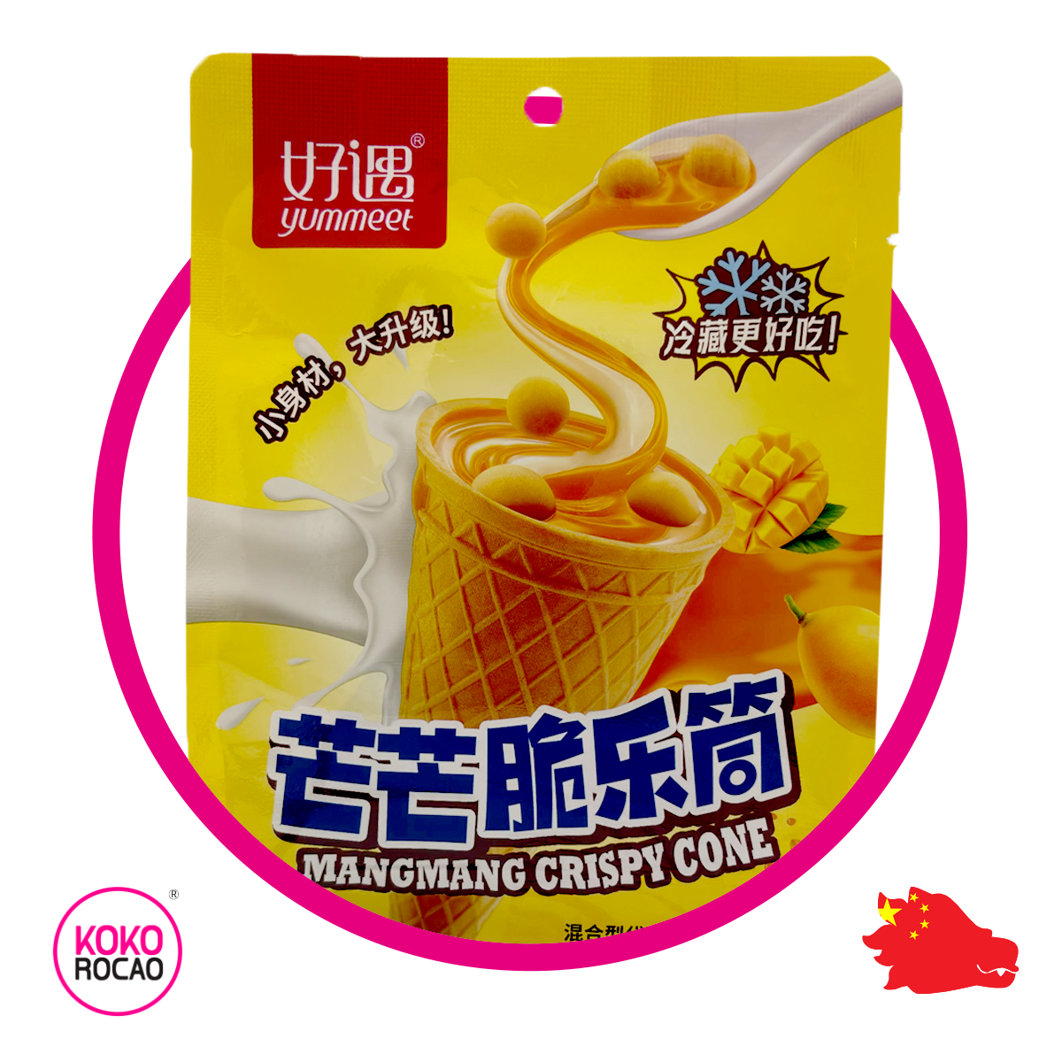 Bolsa de Yummeet Crispy Cone Mango 64 g