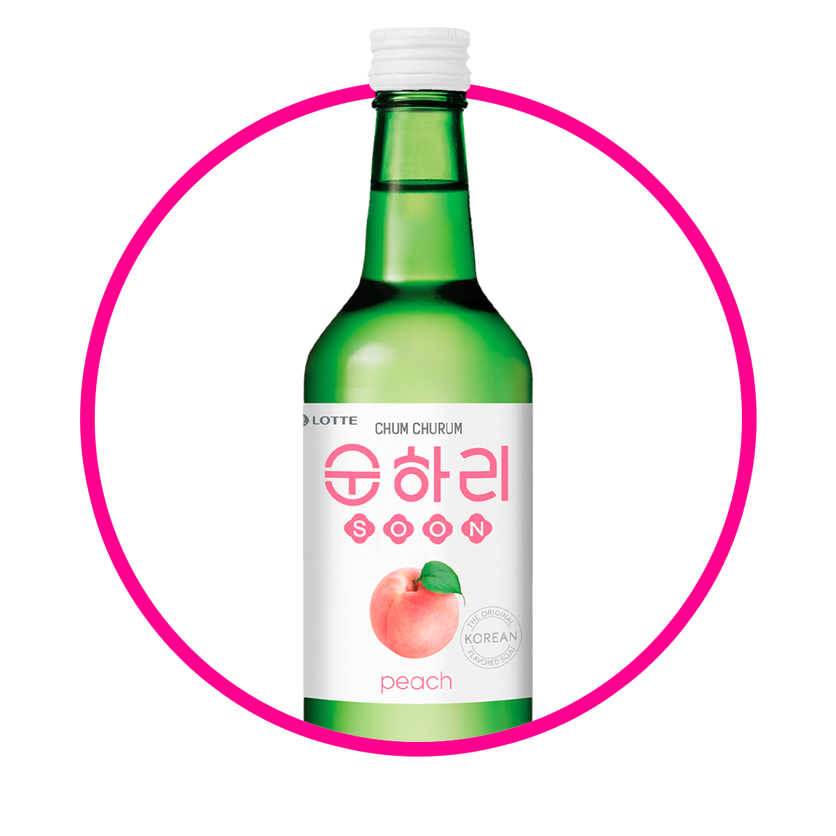 Botella de Soju Durazno Alcholica 360 ml