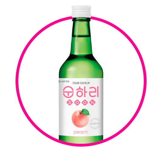 Botella de Soju Durazno Alcholica 360 ml